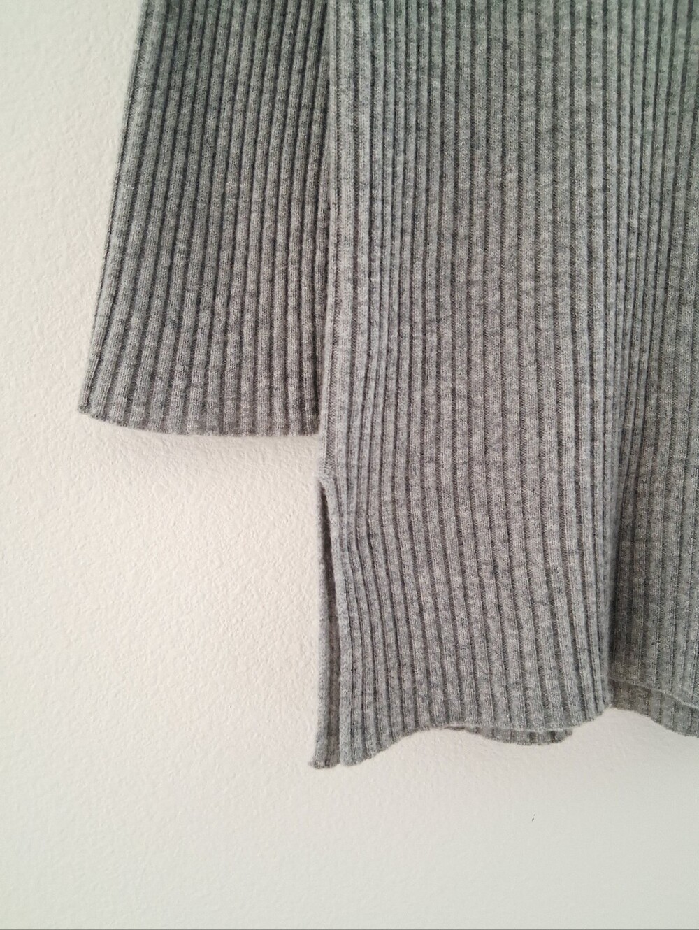 Eileen Fisher Cashmere Rib Knit Turtleneck Tunic Sweater Quiet Luxury Minimalist - Picture 3 of 11